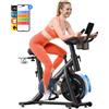 MERACH Cyclette S26B2 Pastiglie freno/Stazionarie magnetiche con app esclusiva Bicicletta da ciclismo indoor a basso rumore con corse fitness