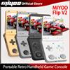 MIYOO Flip V2 Console di gioco portatile retrò con cerniera in metallo Schermo IPS da 3,5 pollici Macchina da gioco portatile compatta Doppio bastoni analogici Regalo