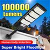 paweinuo 100000 LM 4000W/2000W/500W Potente luce solare a led per esterni Potente sensore di movimento per esterni Lampada solare Lampada da parete per giardino stradale