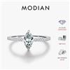 MODIAN 0.5Ct Rombo Moissanite Anello in argento sterling 925 scintillante Lab creato Anelli di nozze con diamanti per le donne Gioielli da sposa