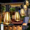 Grensk Luci a stringa a LED a globo solare G40 Luce da patio Ricaricatore USB 8 modalità di luce Lampada a sospensione solare resistente alle intemperie da giardino con telecomando