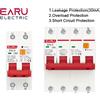 EARU Interruttore Differenziale RCBO RCCB MCB EARU 2P 4P AC 230V Tipo A con Protezione da Sovracorrente e Cortocircuito 30mA