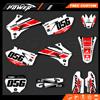Powerzone Per Yamaha YZF 250 450 YZ250F YZ450F 2006 2007 2008 2009 Personalizzato Moto Grafica Sfondo Adesivi Kit 021