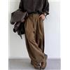 ZOYLEIR Pantaloni cargo larghi marroni vintage da uomo Koraen Harajuku pantaloni da abito pantaloni casual da ufficio uomo gamba larga lavoro nuovo