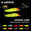 LETOYO 2.5g 3.5g A Forma di Foglia di Salice Cucchiaio Richiamo di Pesca Luminoso UV Cucchiaio Richiamo Area Trota Spinner Esca Cucchiaio Per Trota Pesce Persico esca