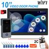 AJXML 10 "Touch Monitor Videocitofono Campanello Porta 2 Fili Smart Home Tuya Wifi 1080P Videocitofono Videocitofono Telecamera Sistema di Sicurezza