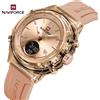 NAVIFORCE Orologio da donna delle migliori marche Sport all'aria aperta Orologi impermeabili Dual Time Display Orologi da polso al quarzo Orologio digitale in gomma