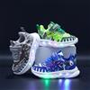 ZYCZWL Scarpe sportive per bambini nuove primaverili Dinosauro del fumetto Scarpe leggere a LED per bambini Suola morbida Scarpe da ginnastica causali per ragazzi 2-6 anni