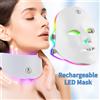 foreverlily Maschera per il viso al collo a LED Ricaricabile Macchina per la bellezza dei fotoni a LED Ringiovanimento del viso SPA Strumento per la cura della pelle