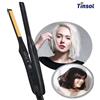 Tinsol Mini piastra per capelli 2 in 1, ferro arricciacapelli, ferro piatto corto professionale in ceramica per piastra per barba da donna e uomo