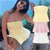 KONDALA Sexy Burro Giallo Cami Ruffles Tube Top Donna Moda 2025 Estate Senza Spalline Y2K Ragazza Streetwear Magliette e camicette Festa di Festa Magliette e camicette