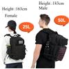 Thuram 25L/50L Impermeabile con 2 portabottiglie Zaino Palestra Viaggi all'aperto Escursionismo Pesca Trekking Zaini Borsa per laptop da 13 pollici