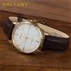 Baltany S4092 38,5 mm Dress Watchse Uomo Cinturini in pelle Quadrante a pelo incrociato Piccoli secondi Orologi da polso meccanici di lusso a carica manuale