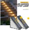 Heinast 1/2/4PCS Luci solari per esterni Luci per recinzione per gradini Lampada solare impermeabile per ringhiere Scale Pathway Decorazione della luce del giardino