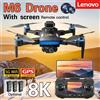Lenovo Drone Lenovo M6 8K Pro con WIFI 5G FPV e fotocamera 4K HD per riprese aeree professionali con telecomando con schermo e quadricottero RC