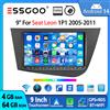 ESSGOO Schermo Touch da 9" per Seat Leon 1P1 2005-2012 Autoradio Android 14 Carplay Wireless Android Auto GPS Navi WiFi RDS Comandi al Volante Bluetooth Mirror Link Comando Vocale IA Lettore Video