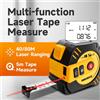 Nohawk 40m/80m Metro a nastro laser Misura a nastro Strumento di misurazione Misuratore di distanza laser Misura a nastro in acciaio USB ricaricabile