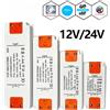 YSRSAI DC12V/24V Sottile Driver LED Zavorra 6W 12W 30W 60W Trasformatore di Alimentazione AC110-220V Adattatore Per Lampade Da Gabinetto illuminazione striscia