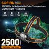 Sofirn Lampada Frontale SOFIRN HS22 LED SFT25R 6000K Ricaricabile 2500lm con Doppio Interruttore e Luce Calda 2700K, Fonti Luminose Multiple per Campeggio