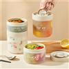 WORTHBUY Lunch Box in plastica trasparente con manico Contenitore per alimenti portatile Bento Box sicuro a prova di perdite per microonde per studenti e bambini