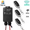 Diese RF433Mhz Interruttore di telecomando senza fili universale Ricevitore wireless impermeabile Trasmettitore DC12V 24V 36V 30A per ventola della luce della pompa