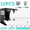 NONE 10PCS LED Lampadine a candela Luce AC85-265V E14 E27 Lampadine a candela a LED Plafoniera Decorazione Lampadario a LED per la casa Soggiorno