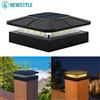 newstyle Luci a tappo per palo solare Luci da ponte a LED impermeabili per esterni con 2 modalità di colore Luce per pali di recinzione 4x4 per l'arredamento del cortile del giardino del patio