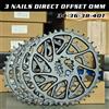 GOLDIX Corona MTB offset da 0 mm Denti larghi stretti 3 bulloni Montaggio diretto 34T 36T 38T 40T per guarnitura a 3 bulloni AL pignone
