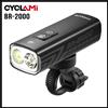 CYCLAMI 2000 Lumen CYCLAMI Faro Della Bici Della Torcia Elettrica Della Bicicletta Manubrio Tipo-C MTB Strada Evidenziare BR2000 Lampada Frontale Luce In Lega di Alluminio
