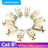 Vention Connettore RJ45 Cat8 8P8C Cavo Ethernet modulare Cat 8 Spina testa FTP Placcato oro 40 Gbps Crimp Connettore di rete Cat8