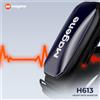 Magene H613 Cardiofrequenzimetro Fascia toracica divisa Sensore di frequenza cardiaca ricaricabile Bluetooth a 3 canali Compatibile con l'app sanitario Zwift