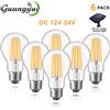 Grensk Lampadina LED a Bassa Tensione 24V 12V, Bianco Caldo 2700K 6W E27 A19 per Sistemi Solari Off-Grid, Camper, Illuminazione Nautica