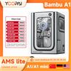 YOOPAI Box di Protezione per Stampante 3D per Bambu Lab A1/A1 Mini Combo AMS Lite con Montaggio Superiore, Luce LED, Ignifugo, Antipolvere, Riduzione del Rumore