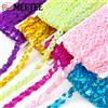 Meetee 2-24M Paillettes Tessuto di pizzo Trim per la decorazione di nozze Nastro glitterato Costume di scena Abito da ballo Indumento Forniture per cucire fatte a mano fai-da-te