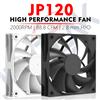 JUMPEAK JP120 Ventola da 120 mm 2000 giri/min Ad alta velocità 4PIN PWM Cuscinetto idraulico silenzioso Ventole di raffreddamento da 12 cm per custodia per PC da gioco Dispositivo di raffreddamento