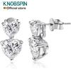 KNOBSPIN Orecchini pendenti in moissanite con taglio a cuore per donna Orecchini in oro bianco placcato argento sterling s925 con pietra preziosa da laboratorio certificata GRA