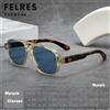 FELRES Occhiali da sole classici con lenti miopia blu Uomo Donna Occhiali da vista colorati miopi Ombra Protezione UV Occhiali da sole -1.5 -2.0
