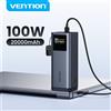 Vention Power Bank 20000mAh 100W con Ricarica Rapida, Cavo USB-C Staccabile, Schermo TFT Intelligente, Compatto e Portatile, per Xiaomi iPhone 16 15