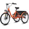 Daibot Trike da carico per bici elettrica arancione per famiglie per anziani Batteria rimovibile Bicicletta elettrica per adulti per donne con cestino da tiro