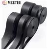Meetee Nastro in Pelle Nera 5/10/20M, Cordino in PU 3-50mm per Borse, Cinture, Nastri Decorativi per Cucito, Braccialetti, Collari, Corde, Forniture Fai-da-Te