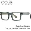 KOCOLIOR Occhiali da lettura anti luce blu con bordo quadrato di nuovo design di marca per uomo e donna Occhiali retrò con diottrie da 0 a + 6,0