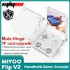 MIYOO Flip V2 Giocatori di giochi portatili Schermo IPS da 3,5'' Sistema Linux Console per videogiochi portatili classiche Borsa di stoccaggio Regalo per giocatori
