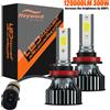 Heyword 2 pezzi bombillas 12V 9005 9006 H1 H4 H7 H13 9004 9007, 120000LM 300W faro LED superbrillante para coche, Chip COB, 6000K