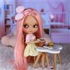 DBS ICY DBS Blyth Doll BJD Corpo articolare Pelle marrone Faccia opaca Simpatico fiocco Doll 1/6 30cm Ragazza regalo Anime SD
