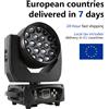aicpose Illuminazione a testa mobile con fascio zoom DMX 19 * 15W RGBW con flight case per DJ Disco KTV Bar Nightclub Stage Light