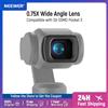 NEEWER Obiettivo grandangolare 0,75X compatibile con DJI OSMO Pocket 3 Creator Combo Accessori Obiettivo per action camera con rivestimento magnetico