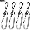 booms fishing Supporto per rilascio rete magnetica per pesca Booms con cordino a spirale Strumento per pesca a mosca Forte magnete Moschettone Accessori per corda anti-goccia