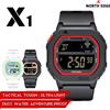 NORTH EDGE X1 Orologio digitale con schermo quadrato 2025 Uomo Donna Orologio sportivo Impermeabile 50M Cronometro Conto alla rovescia Sveglia Reloj Hombre