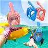 XIAOTREE Maschera da snorkeling per bambini Antiappannamento A prova di perdite Design in morbido silicone Maschera subacquea facile da indossare Scuba subacquea Full Face 360 ° Panoramica