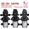 xmshxltd Pompa a membrana ad alta pressione Mini pompa autoadescante elettrica Lavatrice ad acqua Spruzzo di pesticidi, DC12V 120PSI 60W 5L/Min